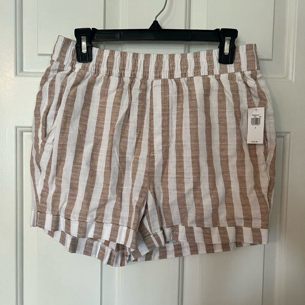 Old Navy linen and cotton striped shorts